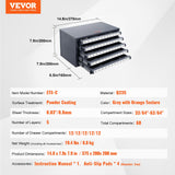 VEVOR Drill Bit Dispenser Cabinet, Five-Drawer Drill Bit Organizer Cabinet for 33/64" to 63/64" Steel Drill Dispenser Organizer Cabinet with Labels, Stackable Drill Dispenser for Drill Bit Storage VEVOR