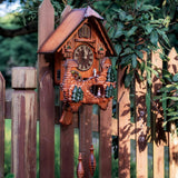 Ninefish Handcrafted Cuckoo Clock with Dancing Figures: A Wall-Mounted Cuckoo Clock for Your Home Decor to Add a Natural Countryside Touch and Perfectly Accent Your Living Space Ninefish
