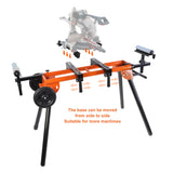Miter Saw Stand with Pedestal Roller, Stainless Steel Portable Work Support Stand for Workshop Tools, 500 Lb Max Table Saw Stand Miter Saw Table, Folding Table Saw WINMAX TOOLS AUTOMOTIVE