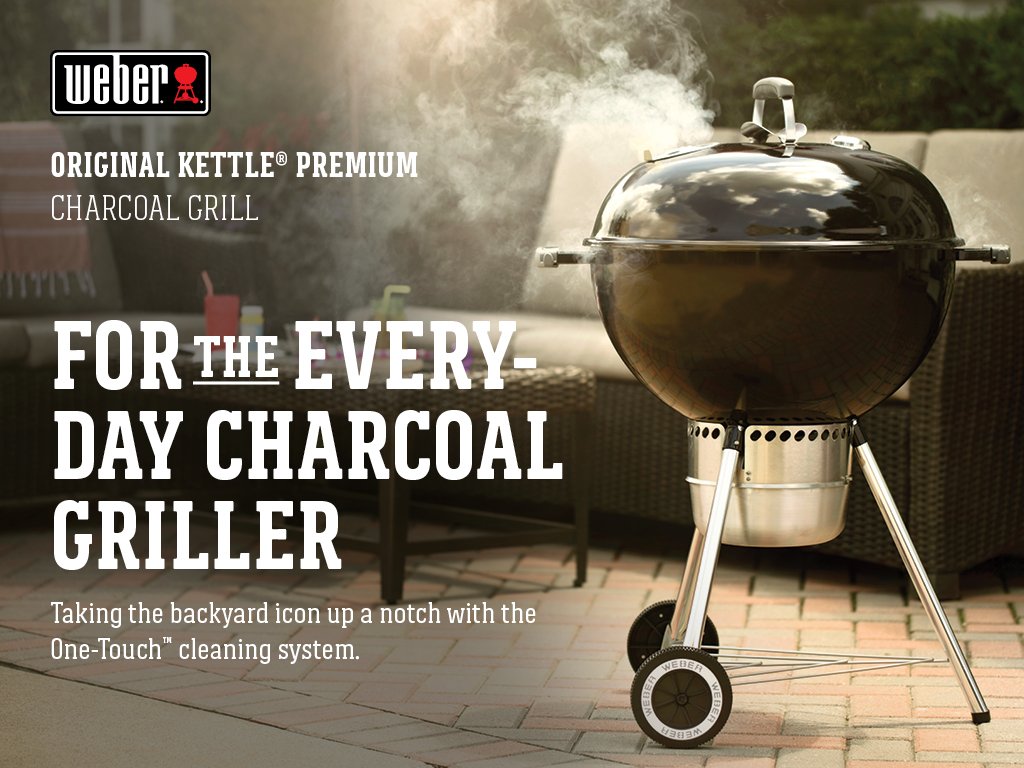 Weber Original Kettle Premium Charcoal Grill, 22-Inch, Black Weber