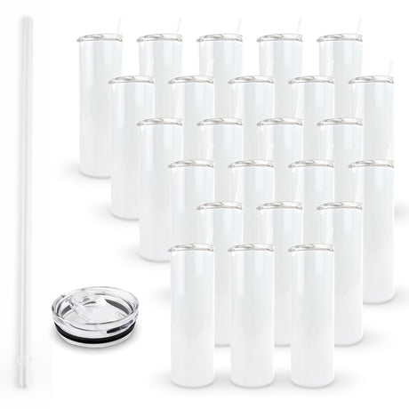 Hogg 20oz Holographic Sublimation Tumbler (24 Units), Sublimation Cups with Lids and Straws, 20 oz Tumbler Sublimation Blanks, Insulated Stainless Steel Tumblers 20 oz, Sublimation Tumblers Bulk Hogg