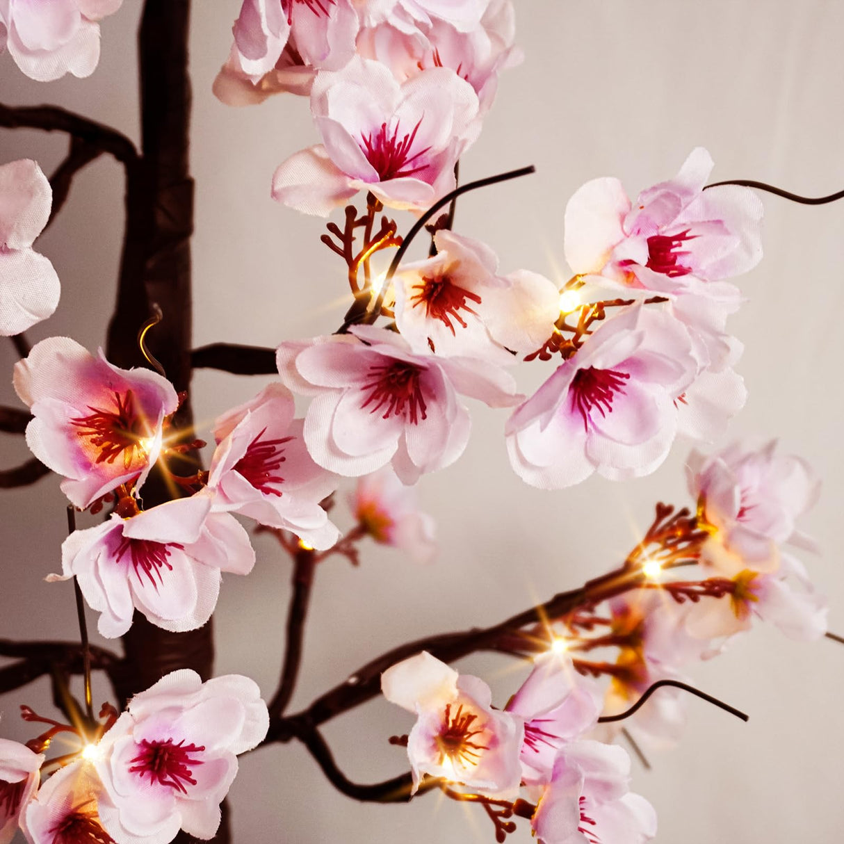 Uieke Cherry Blossom Tree, 6FT 96 Fairy Lights Artificial Lighted Tree for Home Inside Outdoor Spring Wedding Party Festival Decor, Warm White Uieke