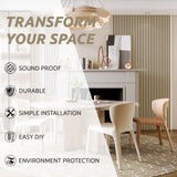 Wood Panels for Wall, 3D Soundproof Slat Wall Paneling, 2 Pack 94.5" x 12.6" Wall Panels for Interior Wall Décor, Living Room, Bedroom (Oak) Carlo Schdoo