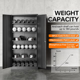 NODHM Garage Storage Cabinet with Lock, 72" Steel Storage Cabinet with Doors and 5 Adjustable Shelves, Metal Utility Cabinet Tall File Cabinet for Garage, Office, Home NODHM