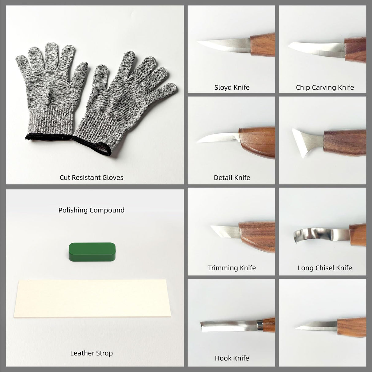 Wood Carving Kit with Sharp Carving Tools – Deluxe Wood Whittling Kit, Carving Knife Set with PU Leather Storage Bag – Complete Woodworking Tools for Beginners and Professionals bellaDimora