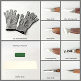 Wood Carving Kit with Sharp Carving Tools – Deluxe Wood Whittling Kit, Carving Knife Set with PU Leather Storage Bag – Complete Woodworking Tools for Beginners and Professionals bellaDimora