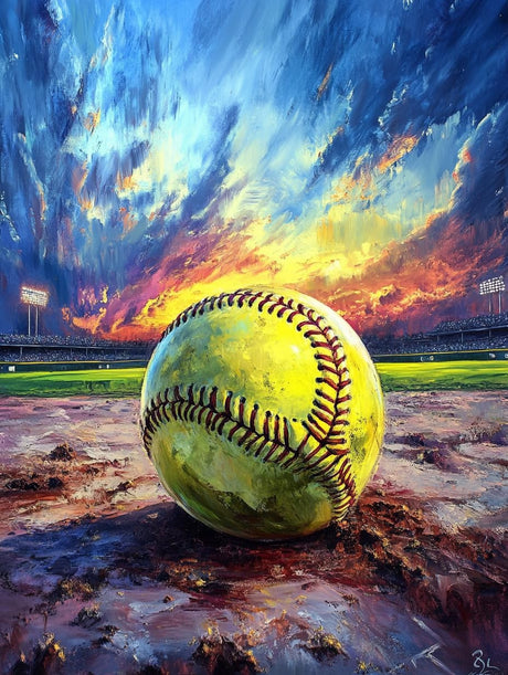 5D Softball Diamond Art 12x16 Inch Full Drill Diamond Painting Kits for Adults & Beginners - DIY Art Crafts for Relaxation and Home Wall Decor 3 WoodArtSupply
