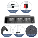 Outvita 10x30ft Ez Pop Up Canopy, Portable Instant Canopy Tent with 8 SideWalls for Outdoor Events, Party, Wedding, Birthday,Graduation(Dark Gray, 10x30ft) Outvita