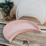 Wehous Large Moon Tray Mold for Resin Concrete, Moon Silicone Mold, Crescent Storage Tray Container Epoxy Resin Casting Mold, Home Ornament Mold for Jewelry Holder Candle Holder Vanity Tray Dish Wehous