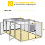 Aivituvin Chicken Coop Run Extension Rabbit Enclosure Outdoor Duck Playpen 20.73 ft² Aivituvin