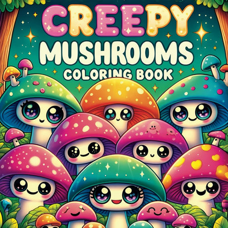 creepy mushrooms coloring book: Spooky World of Magical Mushrooms, Fungi, Homes for Relaxing and Intricate Coloring Pages for Adults, Teens, and Fantasy Enthusiasts WoodArtSupply