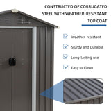 JY QAQA 5x3 FT Metal Outdoor Garden Storage Shed,Waterproof Metal Garden Sheds with Window and Lockable Double Door,Weather Resistant Steel Tool Storage House Shed forPatio,Lawn JY QAQA PET
