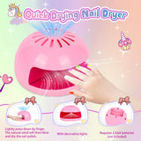 Oisacirg Kids Nail Polish Set for Girls, 28Pcs Nail Art Kit with Nail Dryer, Non-Toxic Peel-Off Water-Based Nail Polish Christmas Birthday Gifts Toddlers Kids Girls Toys Ages 3 4 5 6 7 8+ Oisacirg