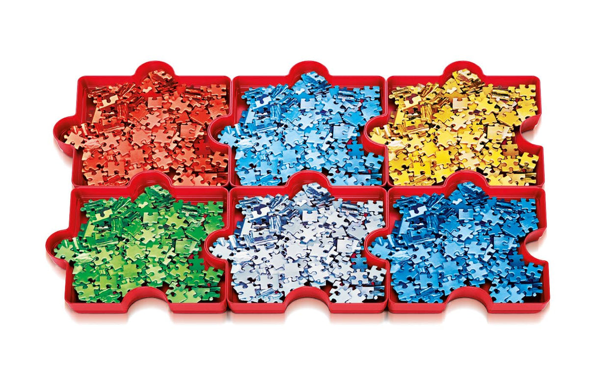Clementoni- Puzzle Sorter: 6 Trays for Easy Jigsaw Puzzle Sorting Up to 1000 Pieces (10+ Months) Clementoni
