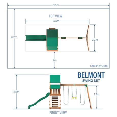 Backyard Discovery Belmont All Cedar Wood Playset Swing Set Green Backyard Discovery