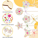 AUGSUN 43Pcs Princess Fairy Wands Kit, 20Pcs Wood Fairy Wands 20 Ribbons with 3 Sheets Gem Stickers Birthday Party Supplies Make Your Own DIY Crafts Art Magical Gifts AUGSUN