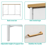 VASICAR Wide TV Stand Modern TV Console, 9 Drawers Dresser for Bedroom, Fabric Storage Cabinet, Chest of Drawers for Closet, Nursery, Living Room（White） VASICAR