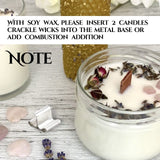 50PCS Wicks Wooden Set for Candles – 25PCS Candle Wicks with 25PCS Metal Base for Candlescience DIY Supplies YARRD