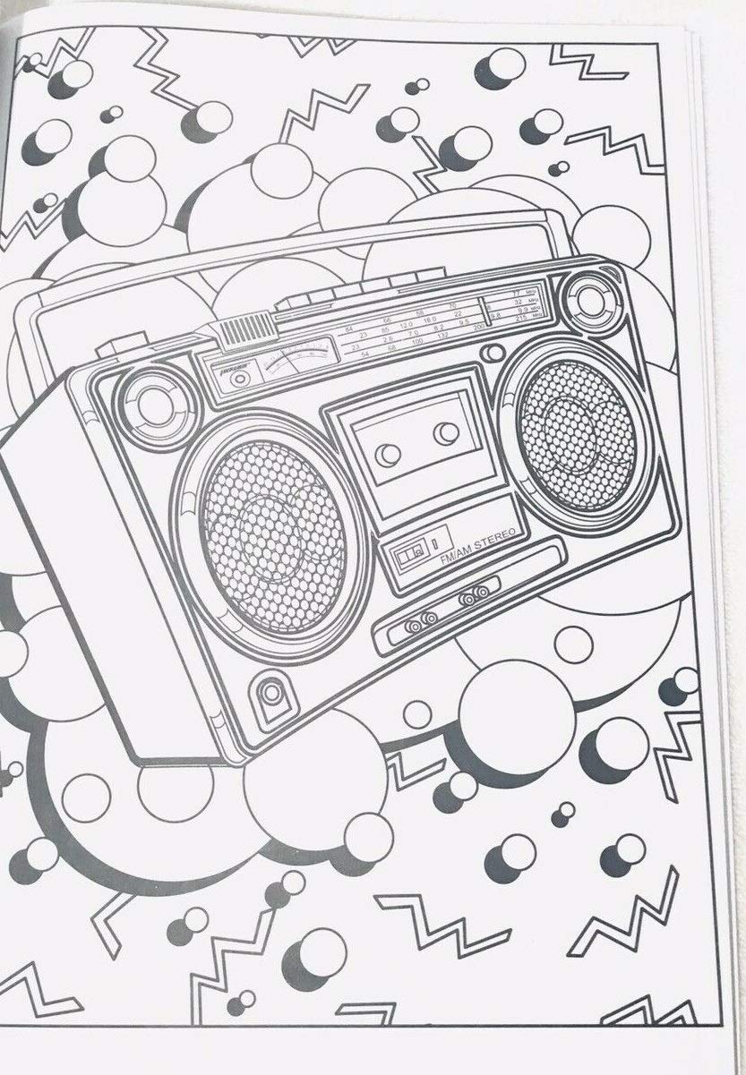 Bendon Coloring The 80s Adult Coloring Book Relax and Rewind