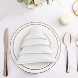 Bailarina Cloth Napkins Set of 120,17x17 inches Dinner Napkins Cloth Washable,Polyester Square Table Cloth Napkin Bulk with Hemmed Edges Ideal for Banquets, Parties and Weddings-White Bailarina