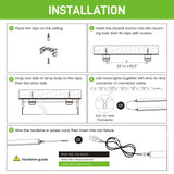 Pak 4FT LED Shop Light, 2300LM 6500K Cool White, 20W Energy-Saving Super Bright Linkable T5 Ceiling and Under Cabinet Lighting Fixture for Garage, Workshop, Basement, Warehouse, FCC Certified, 6 Pack Paklighting
