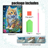 50-Page A5 Cat Diamond Art Painting Notebook for Adults - Holiday & Birthday Gift Journal FRANDEK