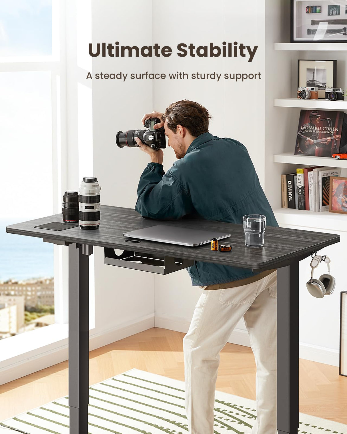 ErGear Electric Standing Desk Adjustable Height, 55 x 24 Inches ErGear