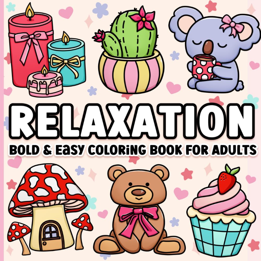 Coloring Book for Adults Relaxation: Bold and Easy Majosta