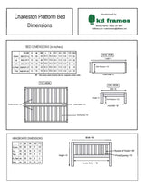 Charleston Twin XL Platform Bed by KD Frames - Unfinished Natural Wood with Slatted Headboard KD Frames