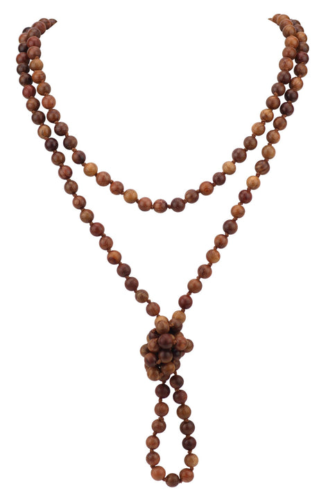 Firstmeet Fashion Natural Round Wood Beads 60'' Long Strand Art Deco Necklace for Women(XL-1170-B) Firstmeet