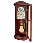Bulova Litchfield Large Regulator Wall Clock, Model C4332 | Classic Pendulum Design | Harmonic Hourly Chime | Brown Cherry Finish Bulova