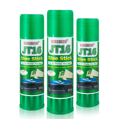 3D Printer Glue Sticks 3 Pieces for Glass, PEI Sheet, Aluminum Build Plate, Solid Adhesive for PETG, PLA, TPU, ABS Filament, 1.27oz*3, Washable Stick Glue
