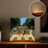 YuanDian Now Playing Vinyl Stand, Light up Now Spinning Record Stand, Wooden Acrylic Holder for Vinyl Album Display Storage, Vinyl Record LED Display Storage Collection Holder YuanDian