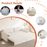 Lyngins 66" Queen Sleeper Sofa,Velvet Convertible Sofa Bed Queen, 3-in-1 Pull Out Couch Bed, Sleeper Loveseat for Small Spaces, Living Room, Office, Apartment Lyngins