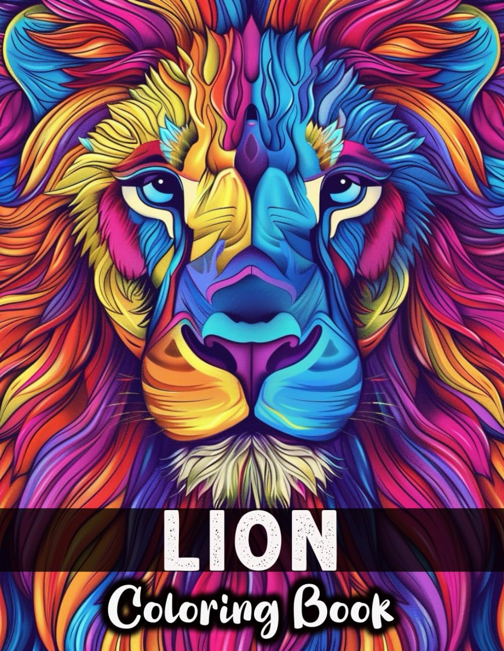 Lion Coloring Book: An Adults Beautiful Illustrations Of Lions Majosta