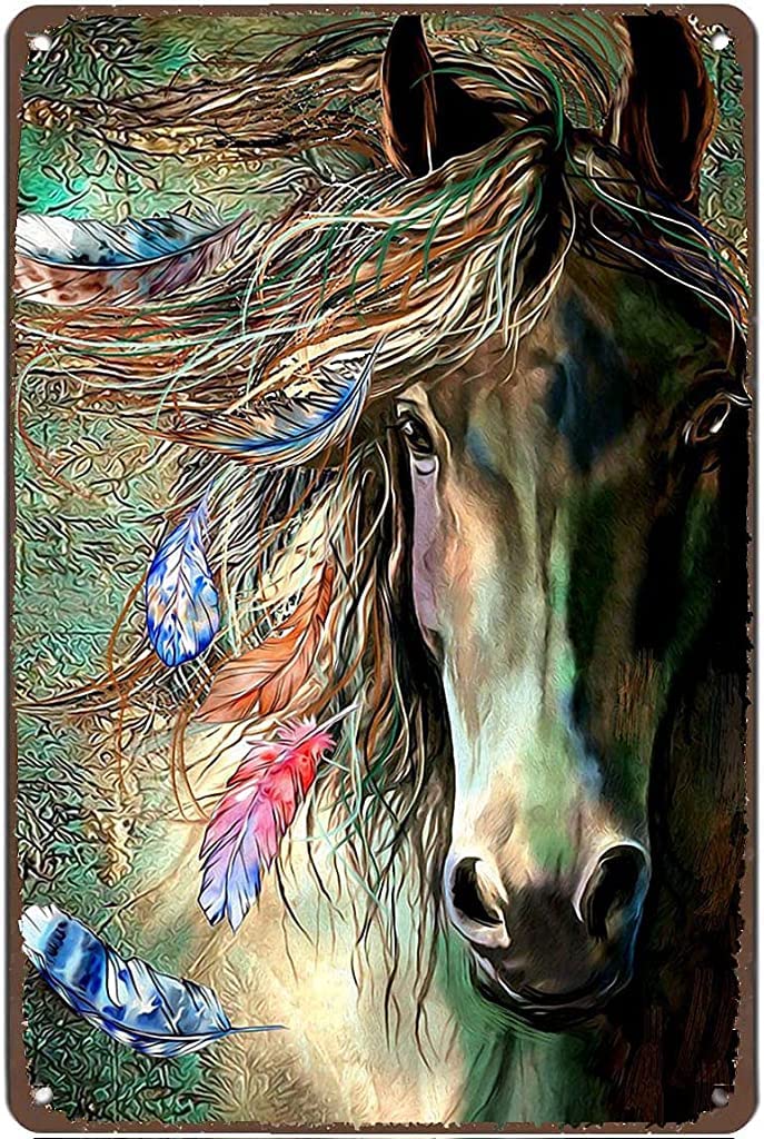 Nichpedr Puzzles Horse Bar Sign Country Farm Jigsaw Puzzles for Adults and Families 1000 Piece Wooden Puzzles HD Quality Photo Nichpedr