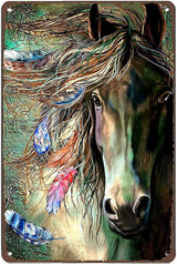 Nichpedr Puzzles Horse Bar Sign Country Farm Jigsaw Puzzles for Adults and Families 1000 Piece Wooden Puzzles HD Quality Photo Nichpedr