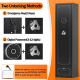 KAER 5-6 Gun Safe,Gun Safes for Rifle and Pistols,Gun Cabinets,Rifle Safe,Gun Safes for Rifle and Shotguns,Gun Safes & Cabinets with Drawer,Indoor Gun Rack,Removable Shelf (L) KAER