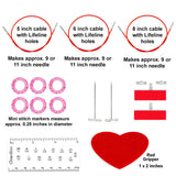 ChiaoGoo Twist Red Lace Shorties 2 & 3-Inch Small Red 7230-M Interchangeable Knitting Needle Set, 12-Pair Sizes US 0, 1, 1.5, 2, 2.5, 3, Stainless Steel, 3 Cords with 1 Project Bag ChiaoGoo