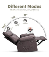 GarveeHome Oversized Recliner Chair - Faux PU Leather Manual Recliner for Adults, Lazy Chair with 1.5X Sponge Comfort Arm and Back for Living Room, Bedroom GarveeHome