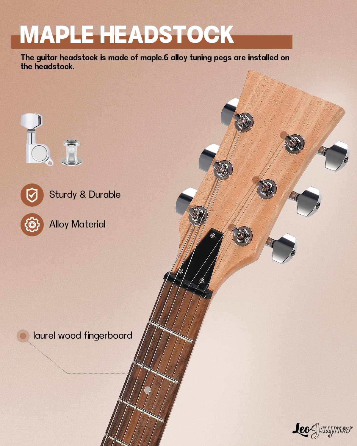 Leo Jaymz DIY Double Cut Electric Guitar Kits with Mahogany Body and Neck - Laurel Wood Fingerboard and All Components Included (DC) Leo Jaymz