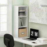 Furinno Pasir 3-Tier No Tool Assembly Open Shelf Bookcase, White Furinno