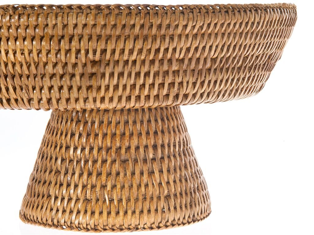 KOUBOO La Jolla Rattan Fruit Bowl, 10.5 inches x 10.5 inches x 6.5 inches, Honey Brown Kouboo
