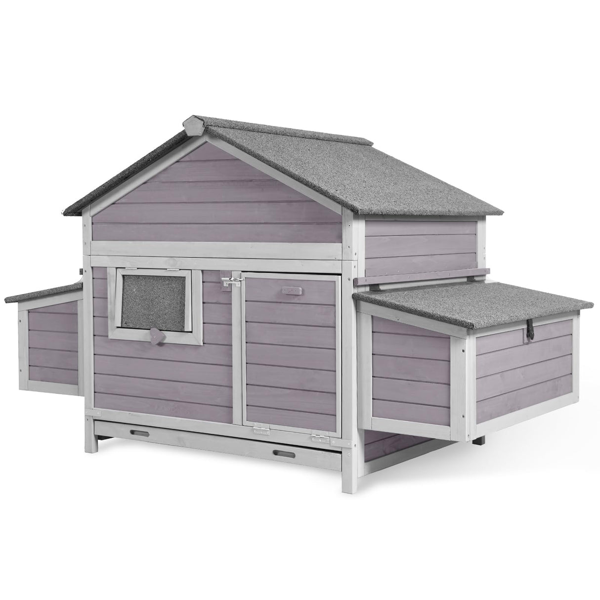 Aivituvin Chicken Coop Duck House with Dual Nesting Boxes for 4-6 Chickens Compatible with Automatic Chicken Coop Door and Extra Run 67.3" L x 36.8" W x 40.6" H Aivituvin
