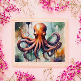 FUKVHIL Paint by Numbers Octopus Ocean Creature Painting by Number for Adults DIY Digital Painting for Beginners Wall Decor Drawing Gift 16x20inch FUKVHIL