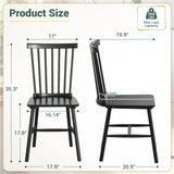 Furmax Black Dining Chairs Set of 4 Wooden Dining Chair Farmhouse Spindle Back Kitchen Chairs Windor Dining Chairs for Kitchen, Living Room, Restaurant Furmax