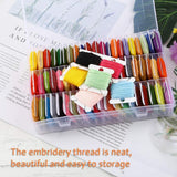 Embroidery Floss Organizer, Cross Stitch Thread Storage Box Tools - Bobbin Winder, 1 Removable 24 Compartments with 40 Hard Plastic Floss Bobbins and Stickers for Craft DIY Embroidery Sewing Storage Epesl