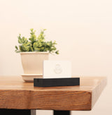 10 Pack Black Wood Place Card Holder - Events Party Tabletop Sign Holder - Table Place Cards - Table Sign Stand - Stands for Name Cards for Wedding, Party, Birthday. (Thick Slot 10pcs Black Wood) TOROS store