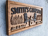Custom Wood Campfire Sign | Family Name Campsite Sign | Last Name Sign | Personalized Camping Gifts | Fire Pit Sign Cabin Decor Camper Decor 3D Woodworker