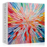 Hard Impossible Puzzles for Adults 1000 Piece, Gradient Rainbow Puzzle Flower, Colorful Challenging Difficult Jigsaw Puzzles Painting PICKFORU